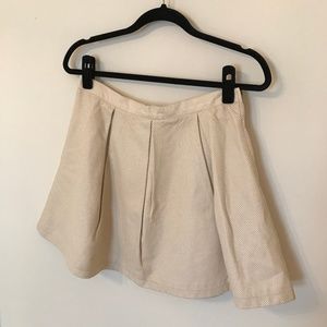 French Connection Perforated Skirt Faux Leather